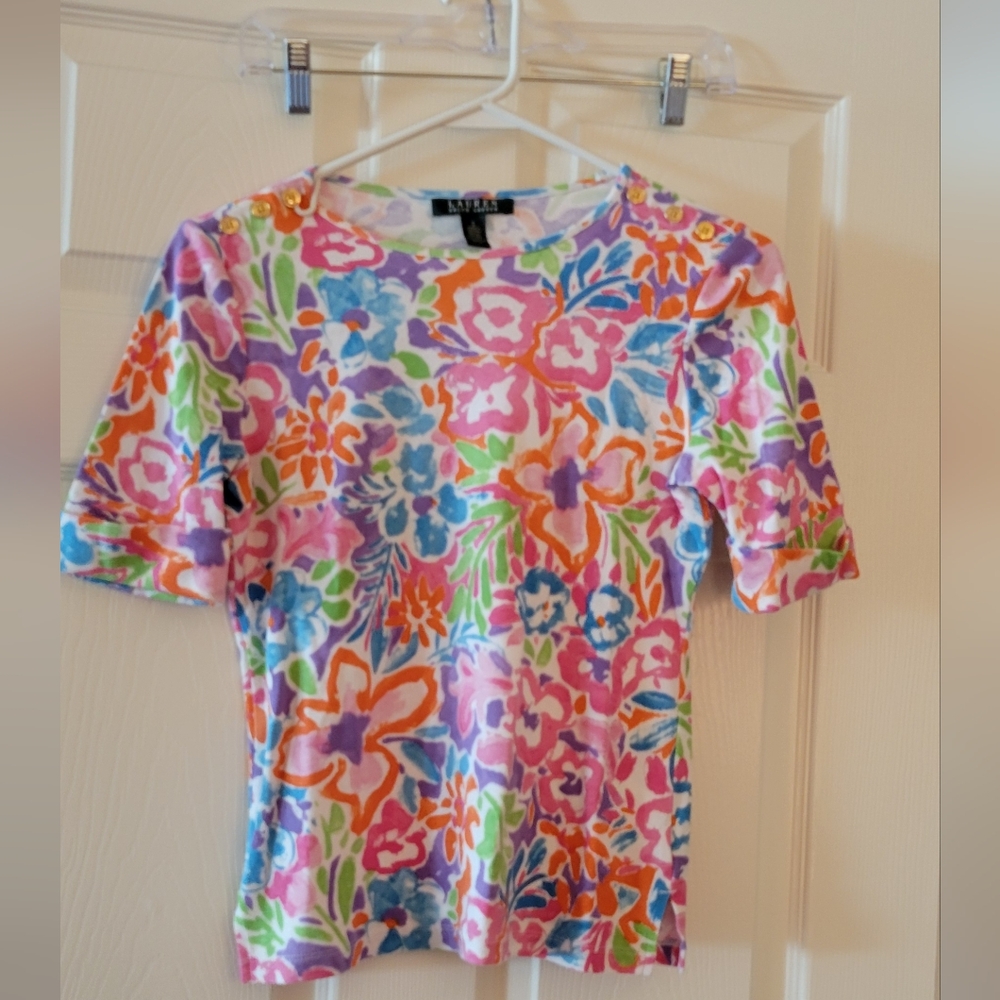 Lauren, Floral Top - Multicolor